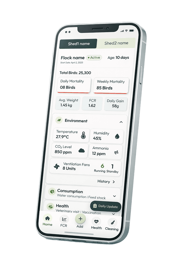 Flock Sense Mobile App Interface